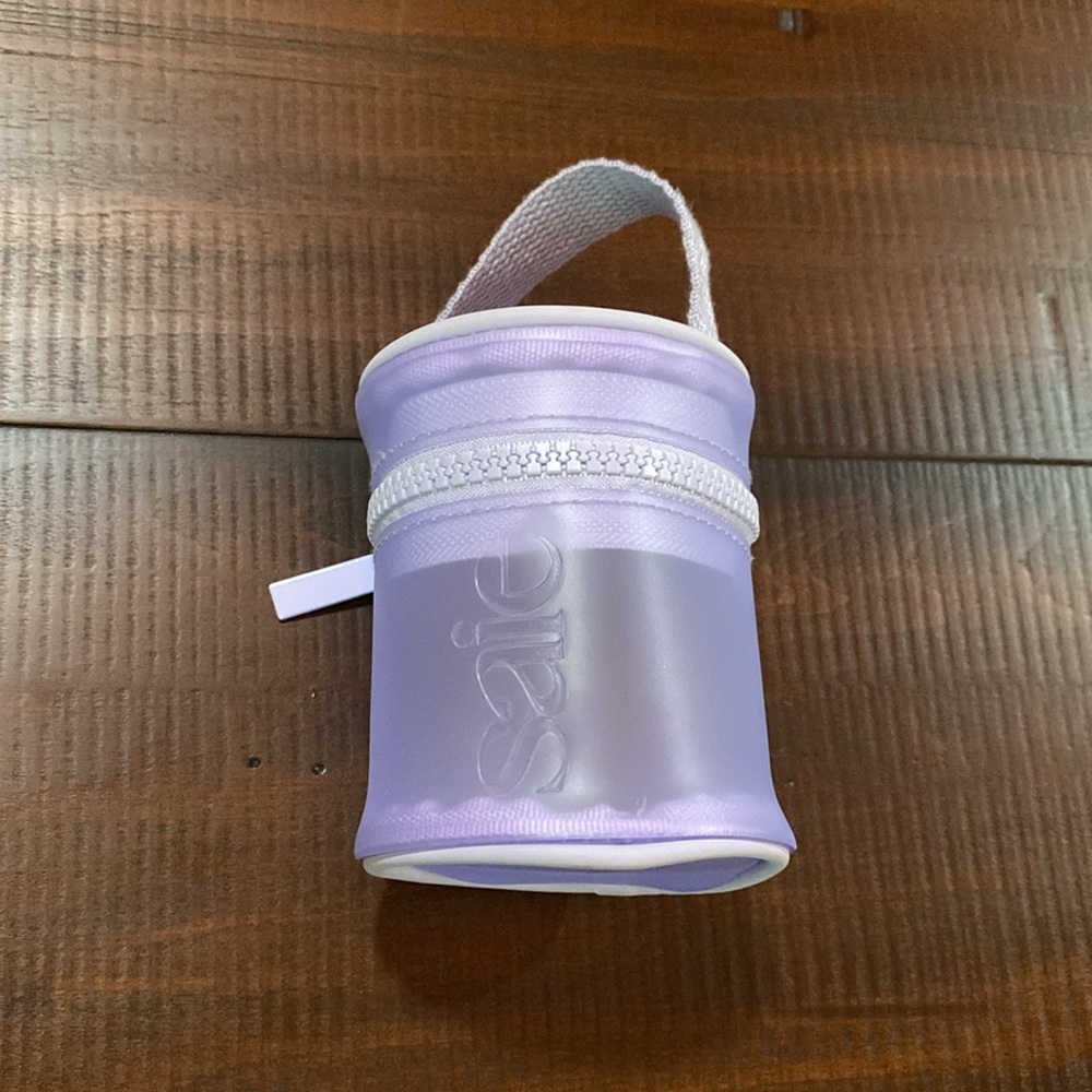 Saie Small Circular Zippered Cosmetic Bag